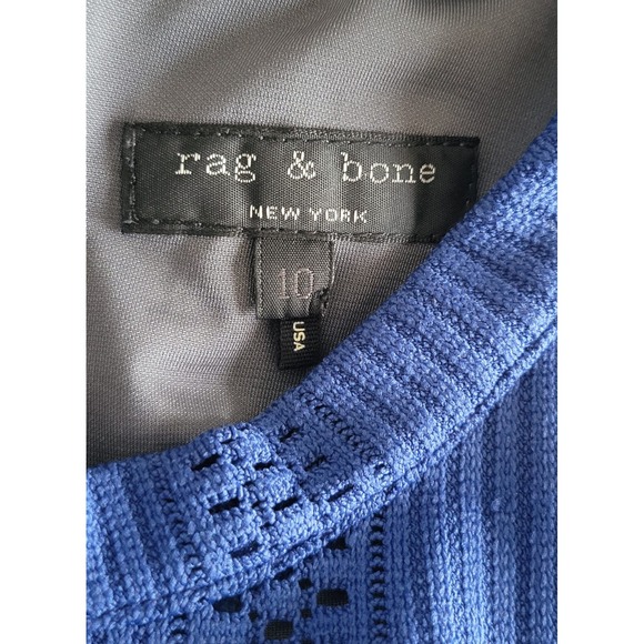 Rag & Bone Royal Blue Pointelle Elsa Dress - Picture 3 of 9